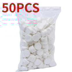 50-pack portable coin tissue towels - disposable compressed towel tablets for travel, camping & daily cleanups