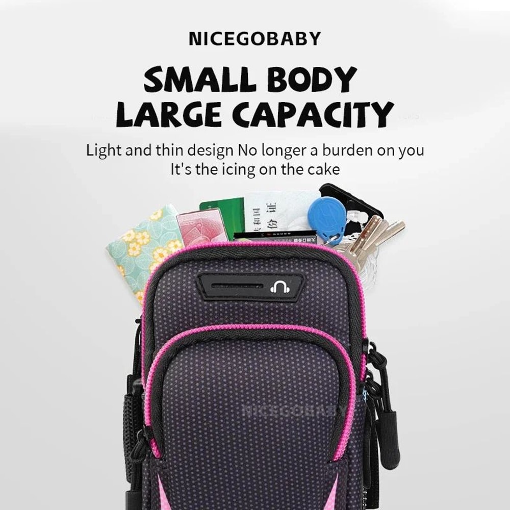 FitFlow Waterproof Running Phone Armband With Headphone Jack Breathable Sports Armband Gym Phone 3