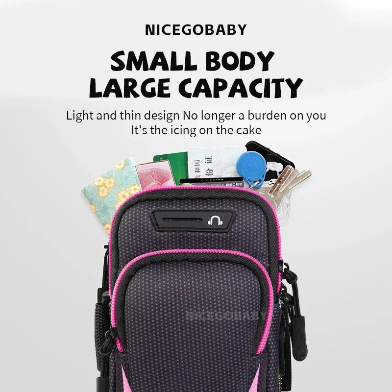 FitFlow Waterproof Running Phone Armband With Headphone Jack Breathable Sports Armband Gym Phone 3