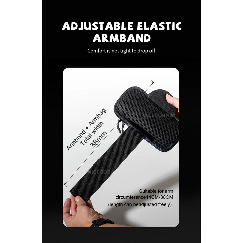 FitFlow Waterproof Running Phone Armband With Headphone Jack Breathable Sports Armband Gym Phone 7