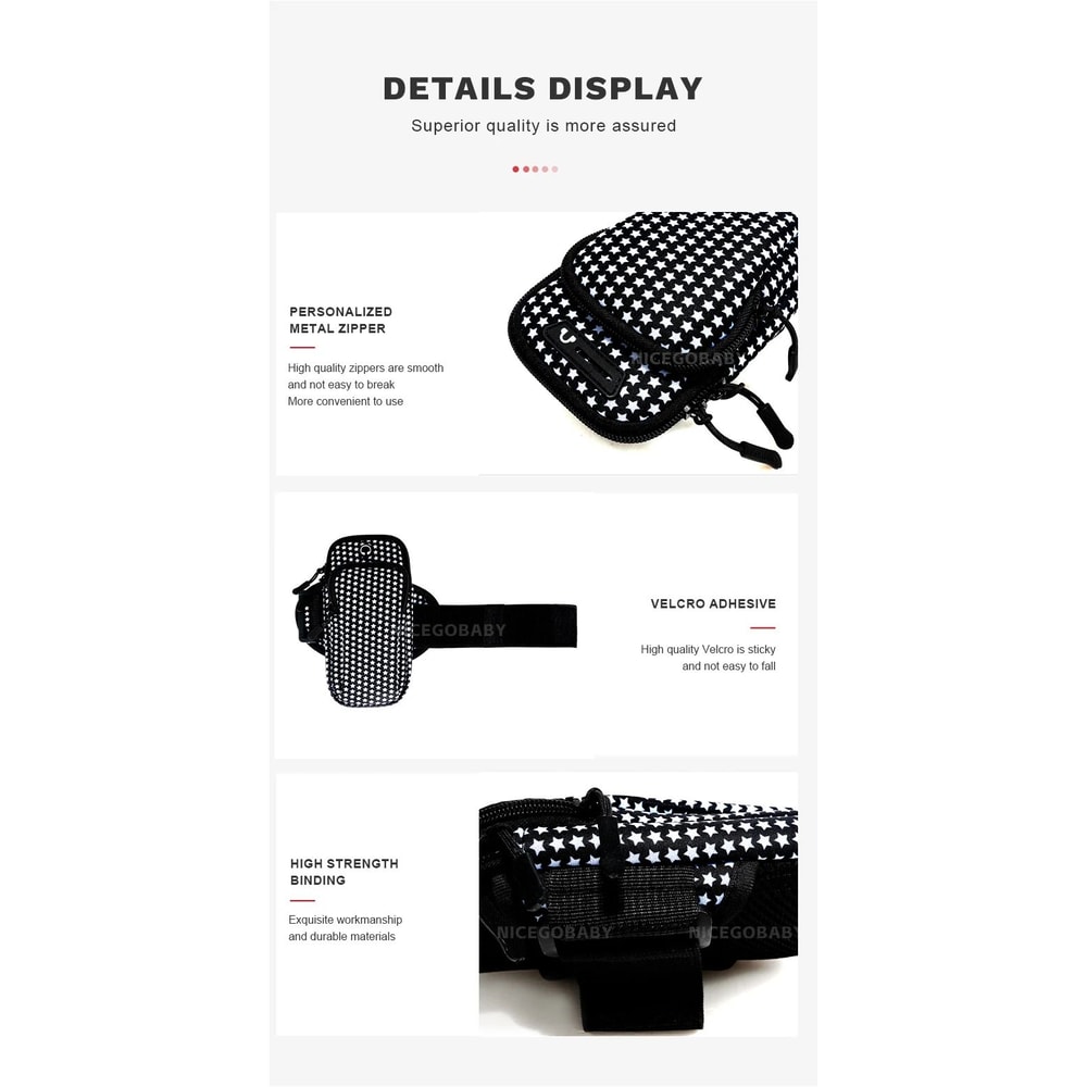 FitFlow Waterproof Running Phone Armband With Headphone Jack Breathable Sports Armband Gym Phone 10