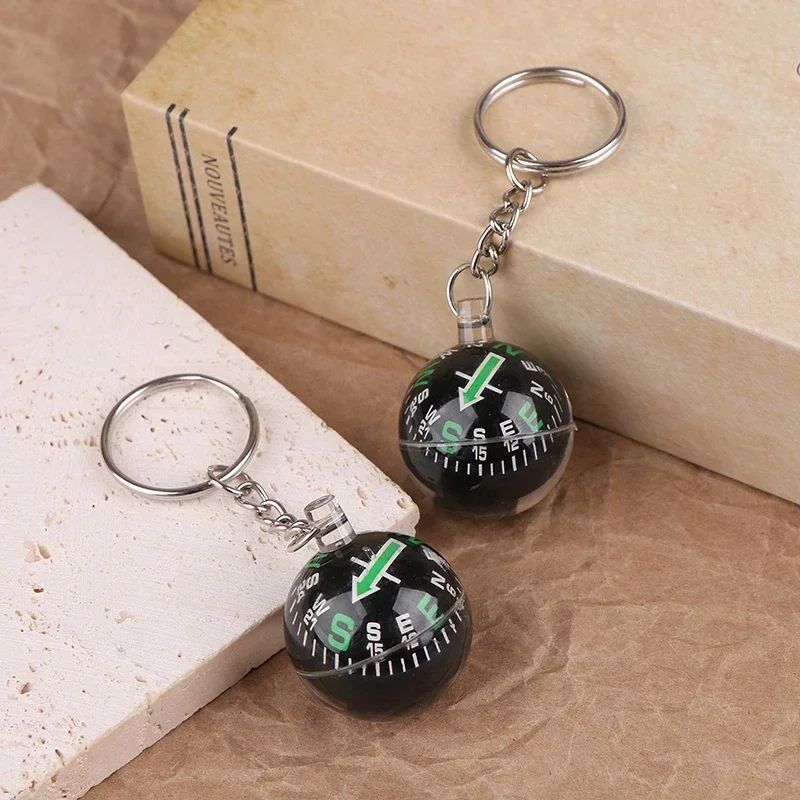 Emergency Compass Keychain Mini Ball Survival Compass For Hiking Camping Travel 1
