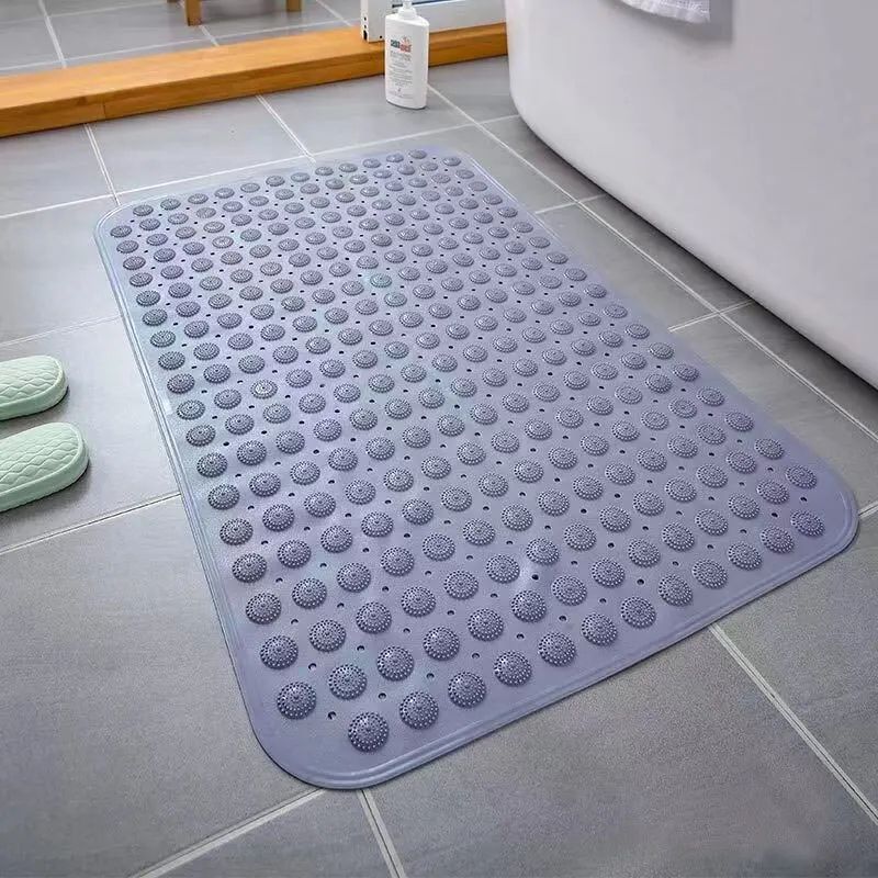 HydroDrain NonSlip Bathtub Mat Quick Drain Shower Mat With Suction Cups Foot Massage Texture 3