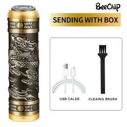 dragongrip mini electric head shaver for men – portable usb rechargeable razor with dragon design