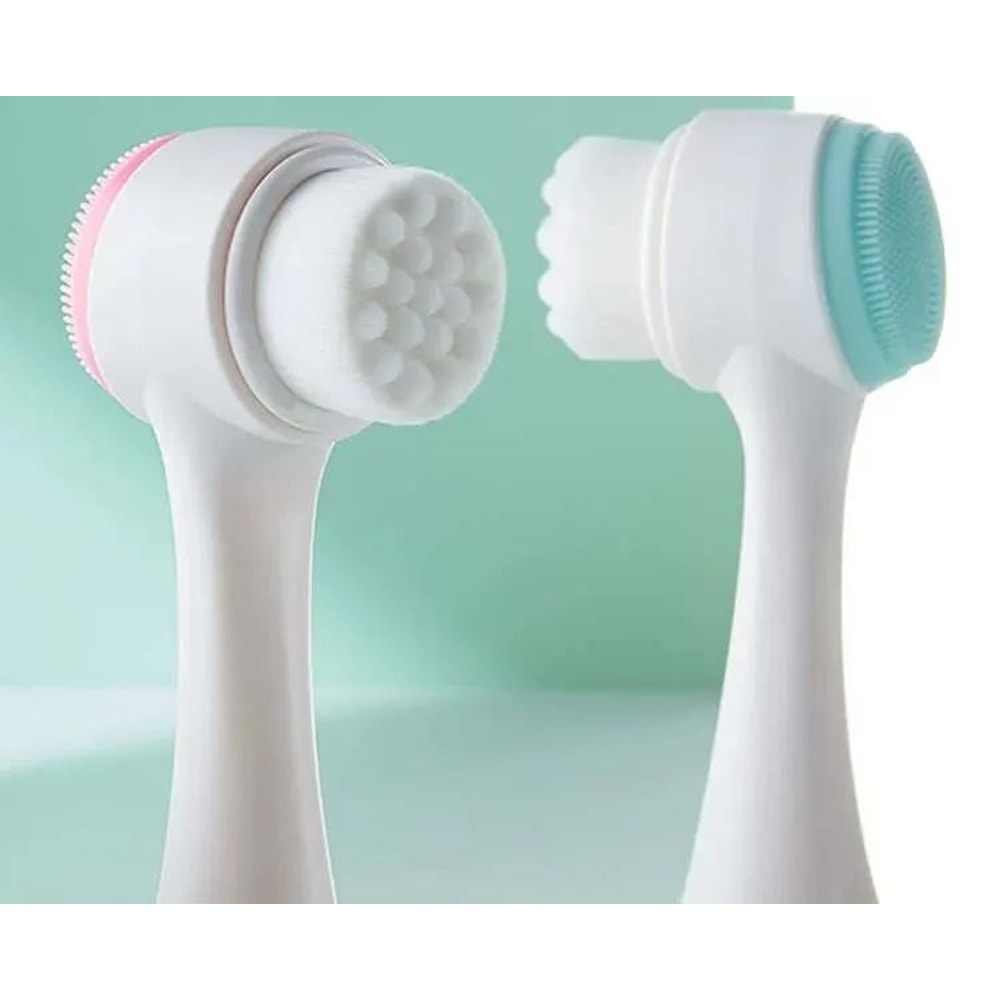 3D DoubleSided Silicone Facial Cleansing Brush For Gentle Exfoliation Massage 8