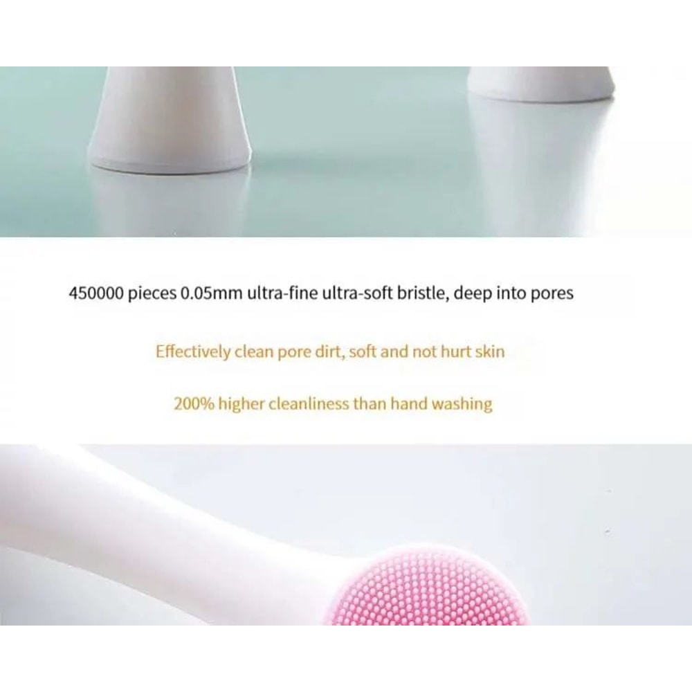 3D DoubleSided Silicone Facial Cleansing Brush For Gentle Exfoliation Massage 9