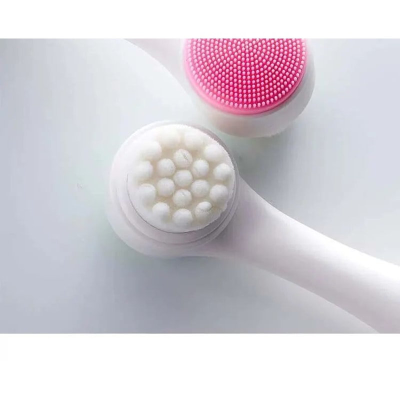 3D DoubleSided Silicone Facial Cleansing Brush For Gentle Exfoliation Massage 10