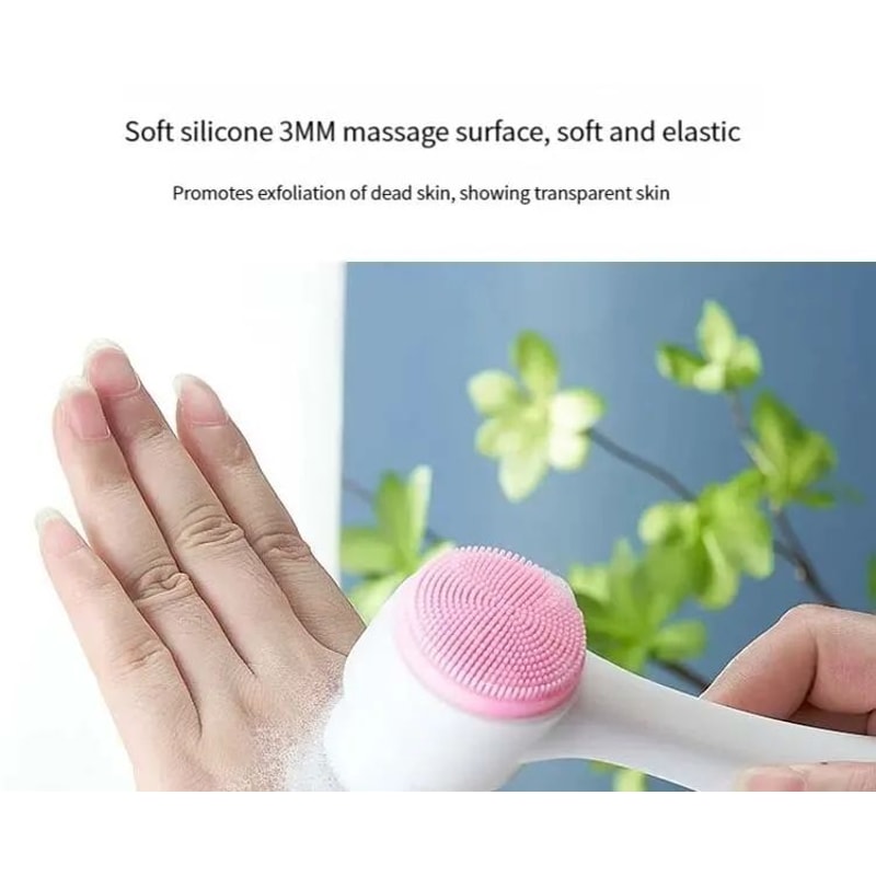 3D DoubleSided Silicone Facial Cleansing Brush For Gentle Exfoliation Massage 11