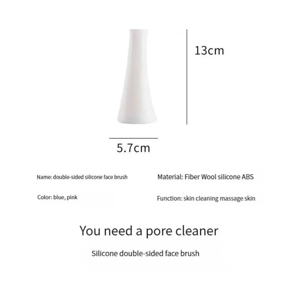 3D DoubleSided Silicone Facial Cleansing Brush For Gentle Exfoliation Massage 1