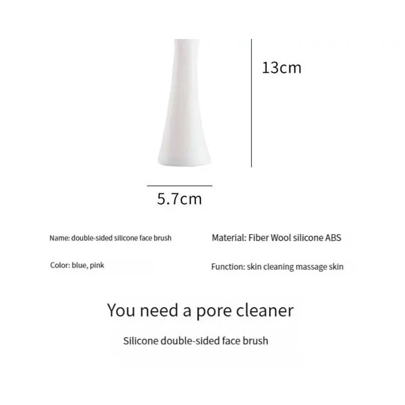 3D DoubleSided Silicone Facial Cleansing Brush For Gentle Exfoliation Massage 1