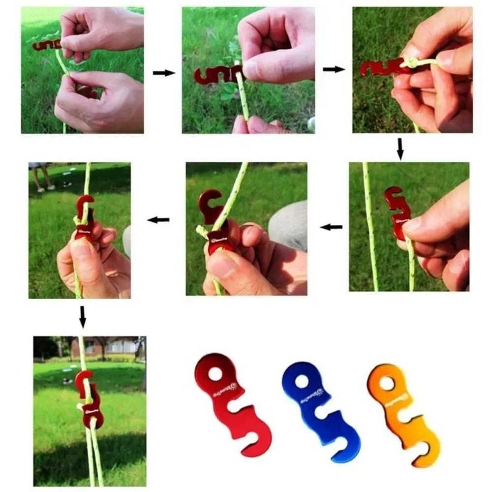 Reflective Windproof Tent Guy Lines With Buckles Secure Camping Canopy Ropes 4Pack 1