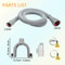 Universal Washing Machine Drain Hose Extension Kit Flexible Corrugated Dishwasher Drain Hose With 1