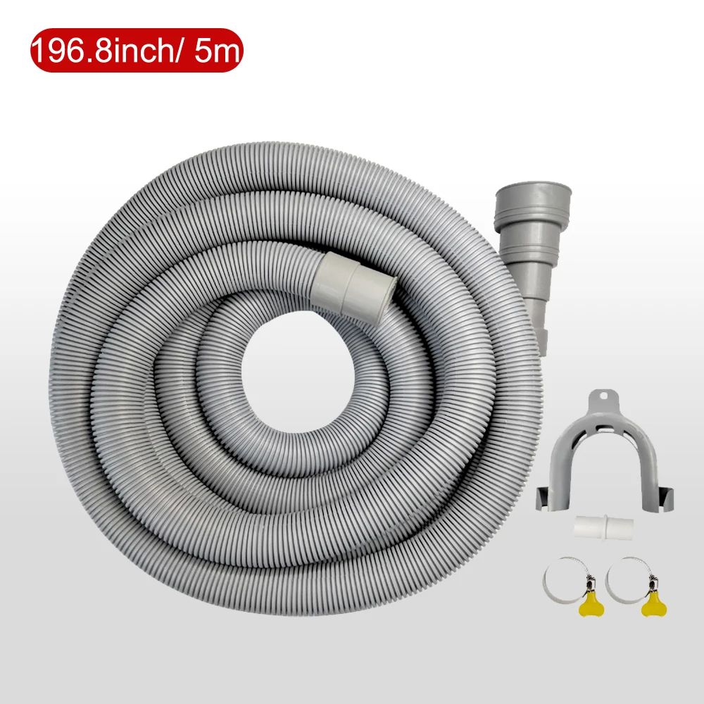 Universal Washing Machine Drain Hose Extension Kit Flexible Corrugated Dishwasher Drain Hose With 8