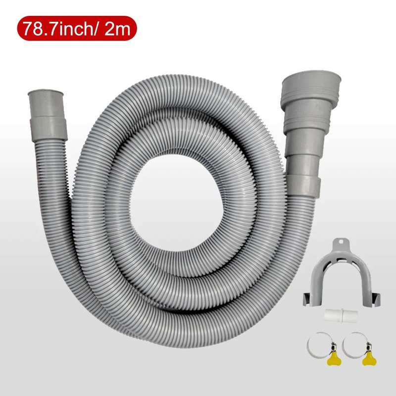 Universal Washing Machine Drain Hose Extension Kit Flexible Corrugated Dishwasher Drain Hose With 6