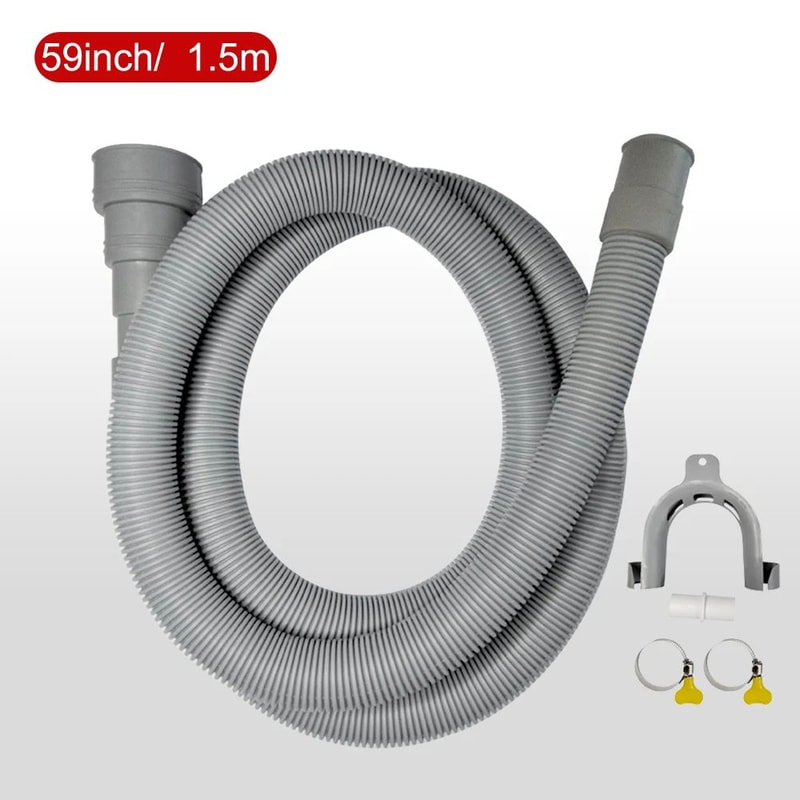 Universal Washing Machine Drain Hose Extension Kit Flexible Corrugated Dishwasher Drain Hose With 5