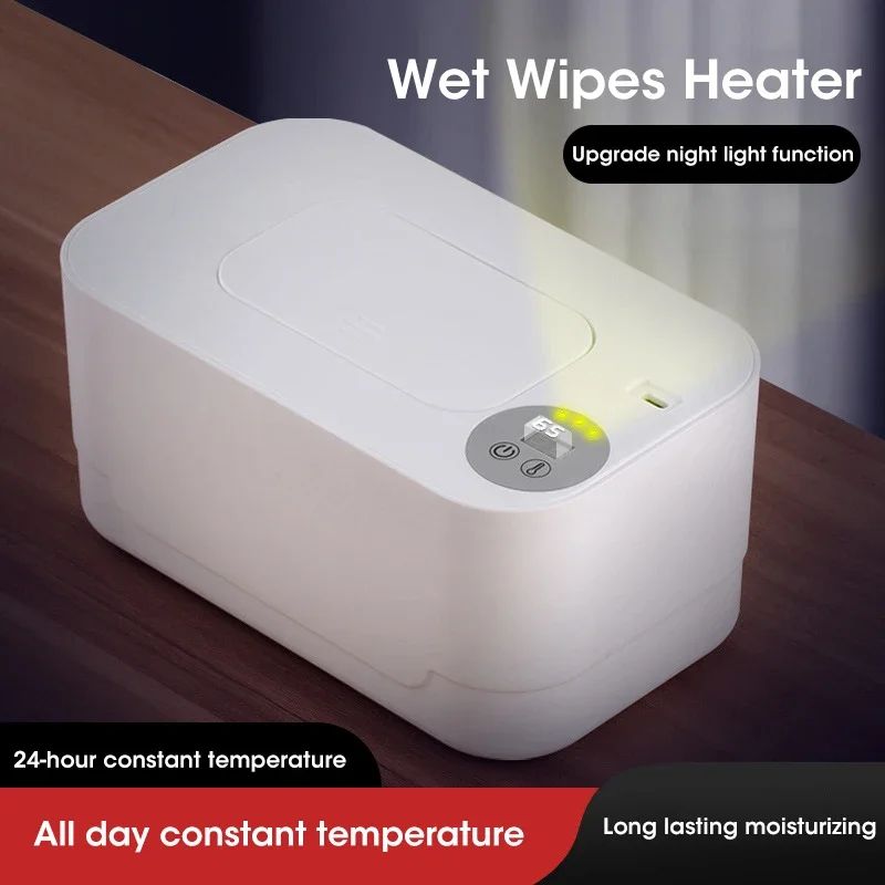 Premium Baby Wipe Warmer LED Display Wet Towel Heater Portable USB Nursery Travel Dispenser 3