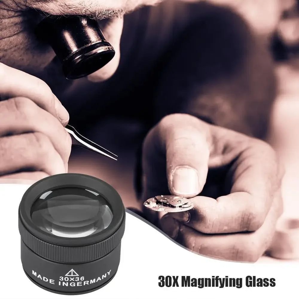 30X Precision Optical Magnifying Glass Loupe For Jewelry Watches Fine Detail Work 2