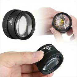 30x pocket magnifier glass - portable magnifying glass for jewelry, coins & watch repair