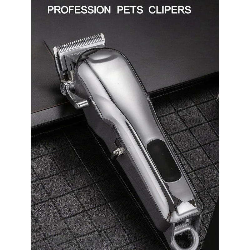 QuietCut Pro Cordless Dog Grooming Clipper Kit LowNoise Rechargeable Pet Hair Trimmer With Scissor 5
