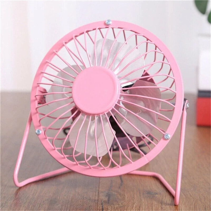 4Inch Metal USB Desk Fan Portable Mini Cooling Fan For Home Office Travel 2