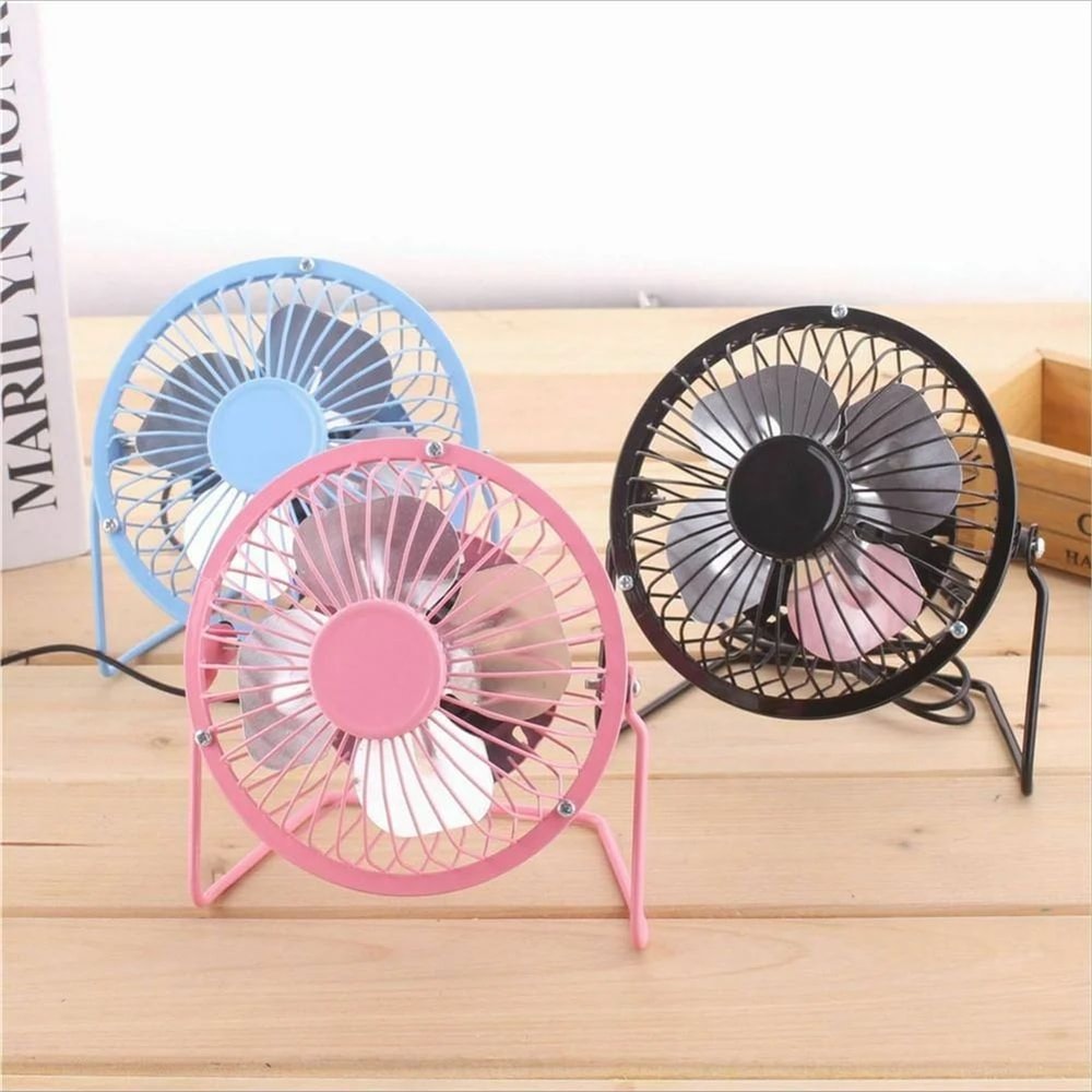 4Inch Metal USB Desk Fan Portable Mini Cooling Fan For Home Office Travel 3