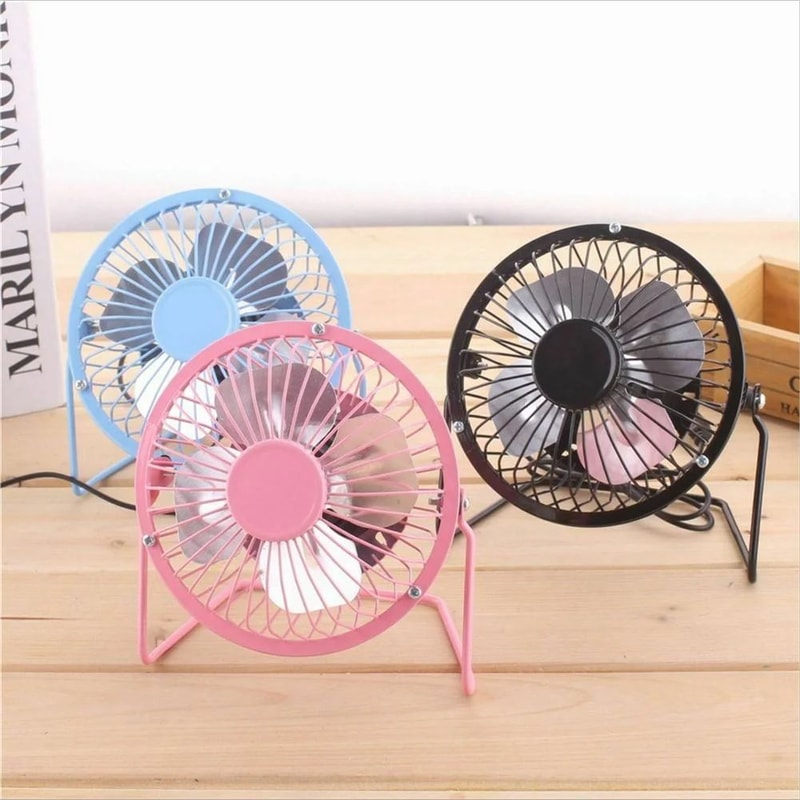 4Inch Metal USB Desk Fan Portable Mini Cooling Fan For Home Office Travel 3