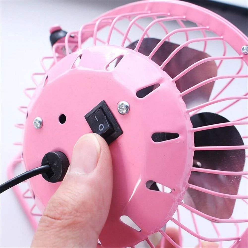 4Inch Metal USB Desk Fan Portable Mini Cooling Fan For Home Office Travel 4