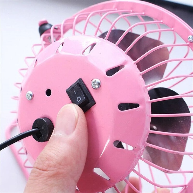 4Inch Metal USB Desk Fan Portable Mini Cooling Fan For Home Office Travel 4