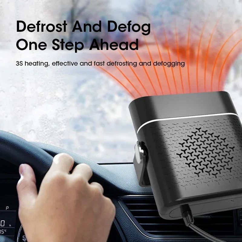 12V Portable Car Heater Defroster Defogger With 360 Rotating Vent 4