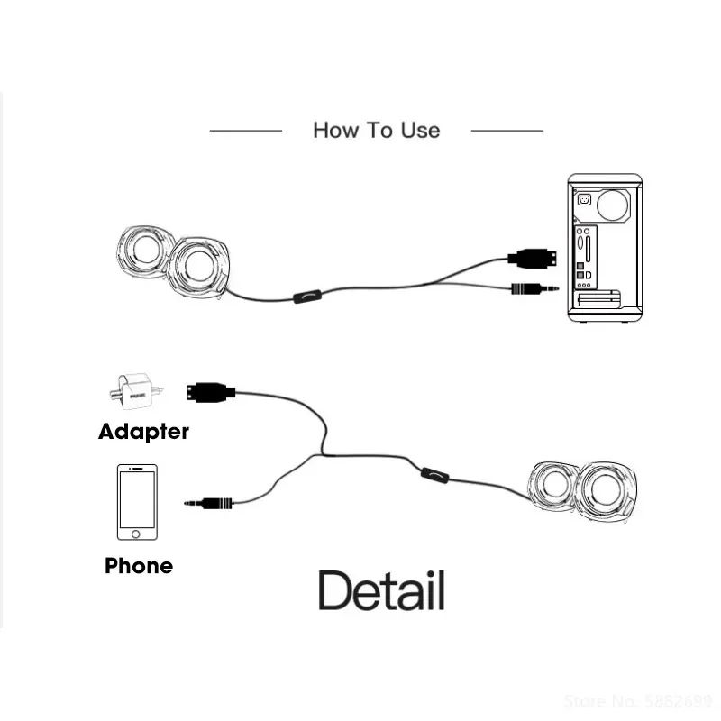 Bluetooth 53 Soundbar With Subwoofer 80W Surround Sound Soundbar For TV PC Gaming 6