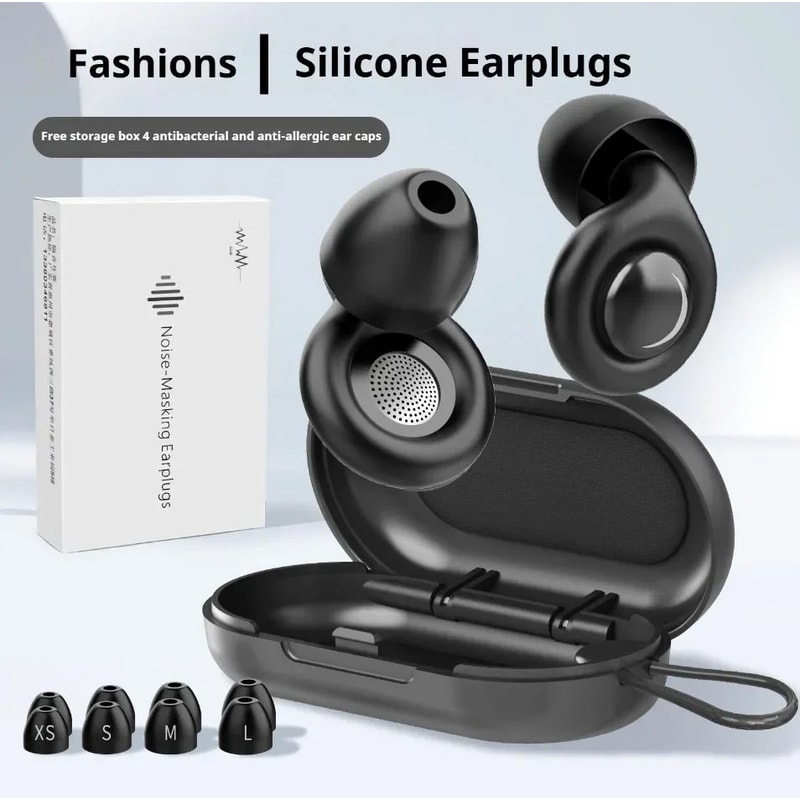 Silicone Noise Cancelling Ear Plugs For Sleep Travel Reusable Hearing Protection 1