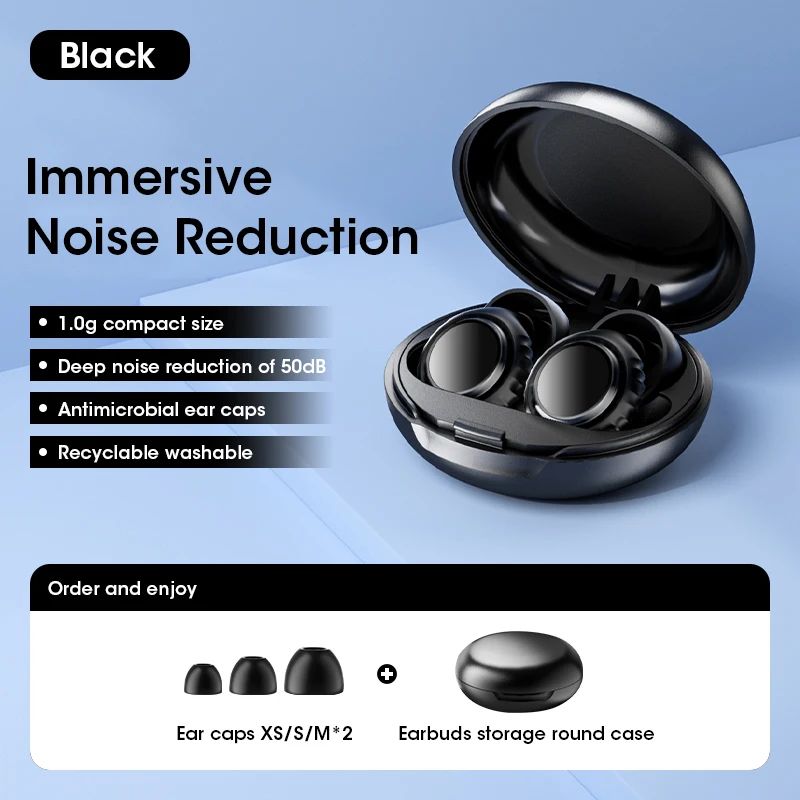 Silicone Noise Cancelling Ear Plugs For Sleep Travel Reusable Hearing Protection 6