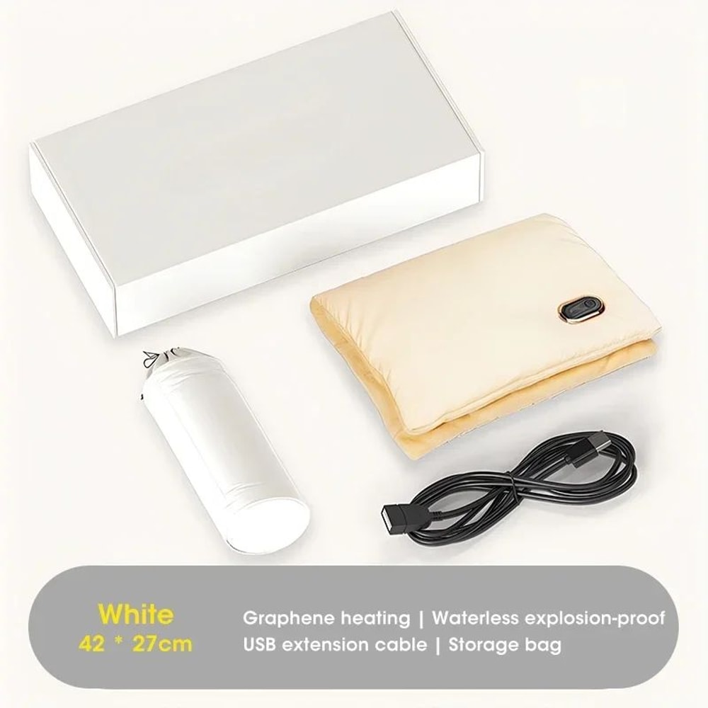 Graphene USB Heating Pad Mat FastHeating Portable Warming Pad For Belly Hands Body Comfort 6