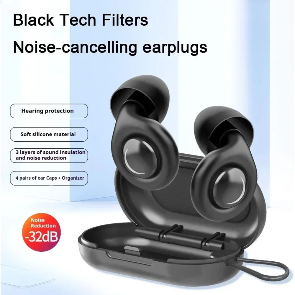 SleepShield Reusable Silicone Ear Plugs For Sleeping Soft Noise Cancelling Earplugs For Snoring St 3