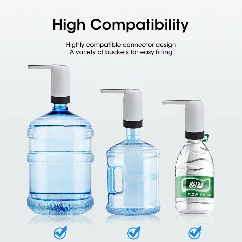 Electric USB Rechargeable Water Bottle Pump Dispenser Portable Automatic Drinking Water Pump 3