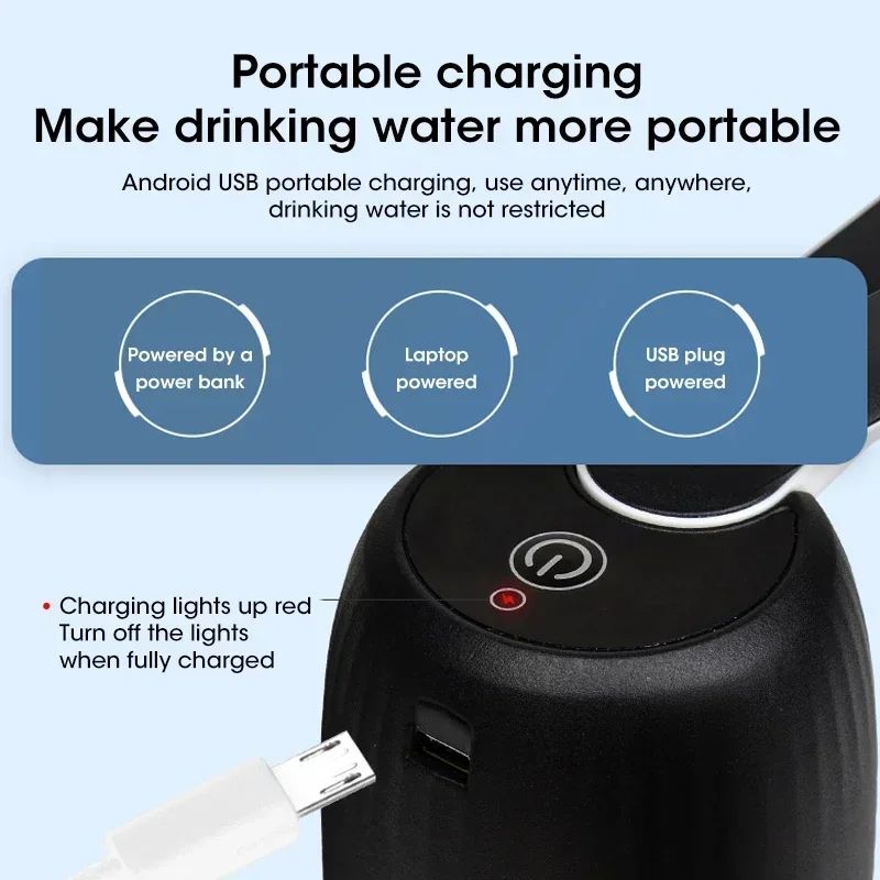 Electric USB Rechargeable Water Bottle Pump Dispenser Portable Automatic Drinking Water Pump 5