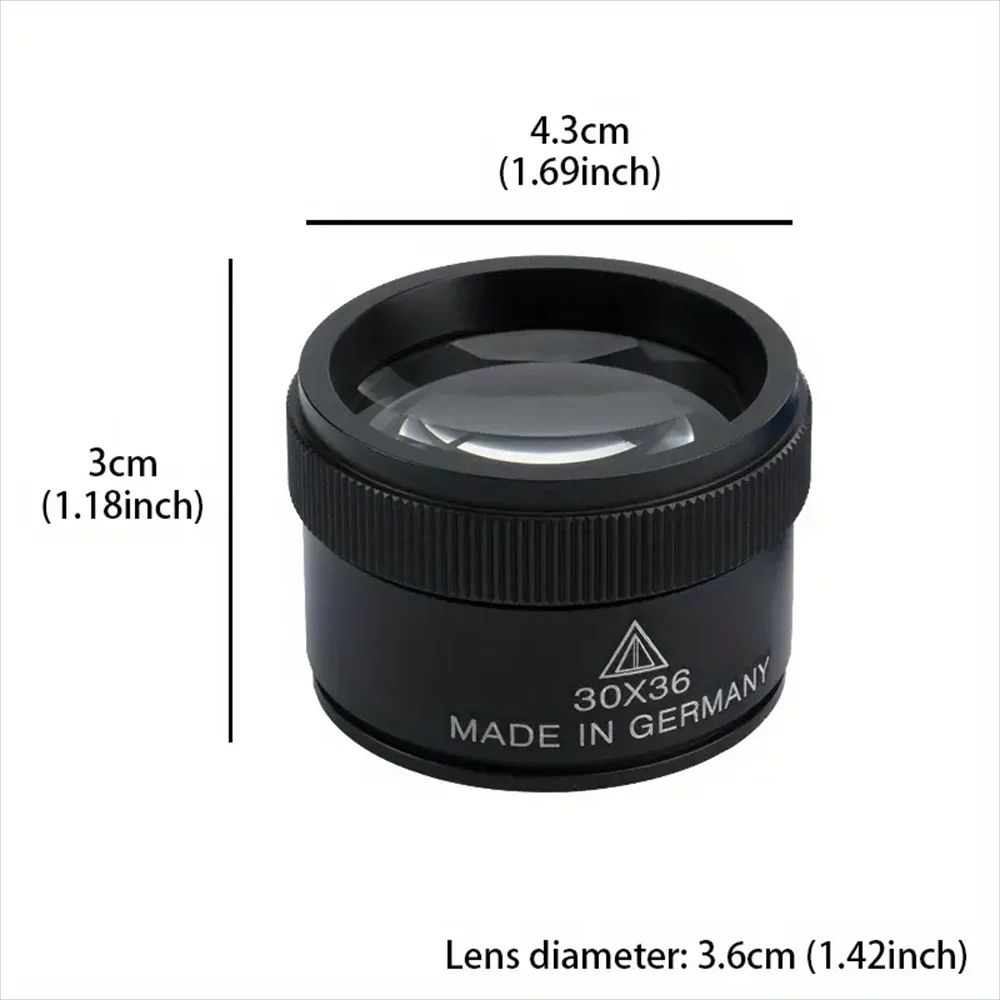 30X Jewelers Loupe Pocket Magnifying Glass With LED UV Light Portable Precision Magnifier For Coi 1