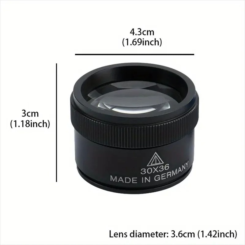 30X Jewelers Loupe Pocket Magnifying Glass With LED UV Light Portable Precision Magnifier For Coi 1