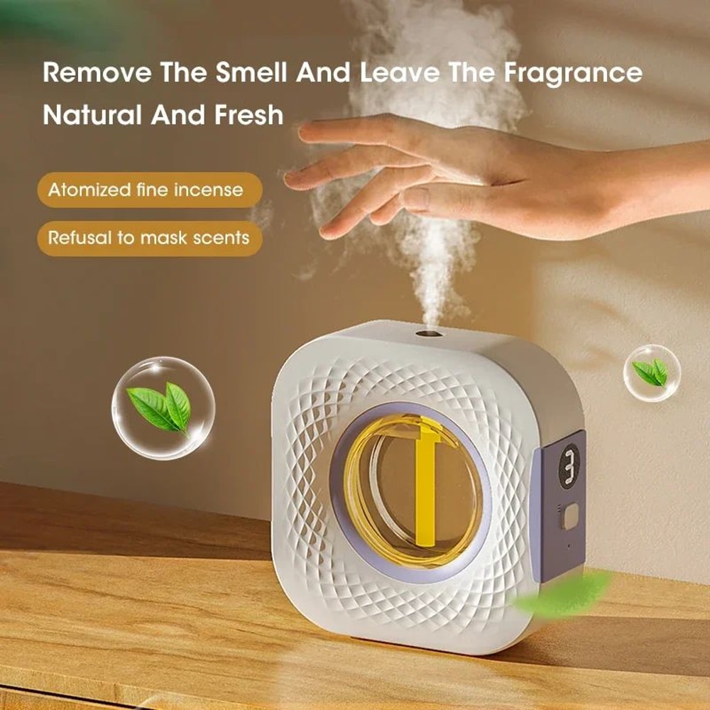 Smart Aroma Diffuser USB Essential Oil Air Freshener With Digital Display WallMount Or Desktop 0