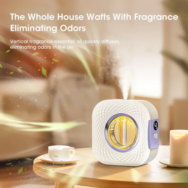 Smart Aroma Diffuser USB Essential Oil Air Freshener With Digital Display WallMount Or Desktop 4