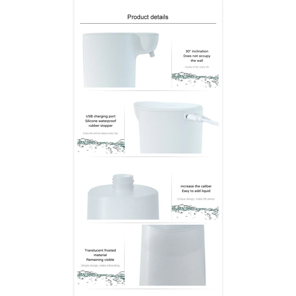 Smart Touchless Foam Soap Dispenser Rechargeable Infrared Sensor For Kitchen Bathroom Hygiene 6