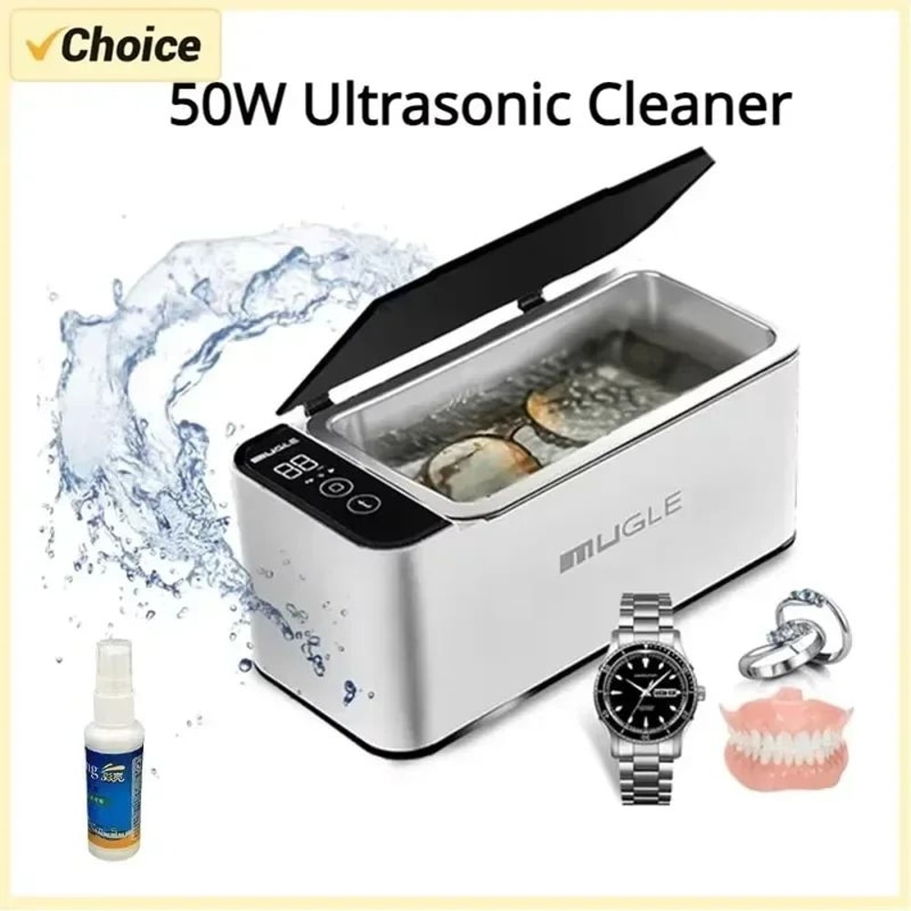 500ml Ultrasonic Cleaner 50W For Glasses Jewelry Dentures DeepClean Home Ultrasonic Cleaning Mach 0