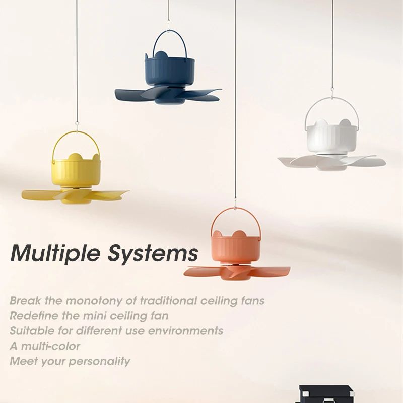 WhisperCool USB Ceiling Fan With Timer 3Speed Control For Baby Rooms And Small Spaces 5