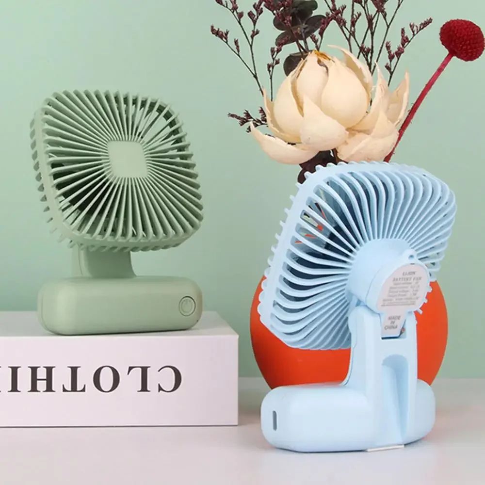 Portable USB Fan Handheld Mini Fan With 3 Speeds Quiet Rechargeable Desk Fan 4