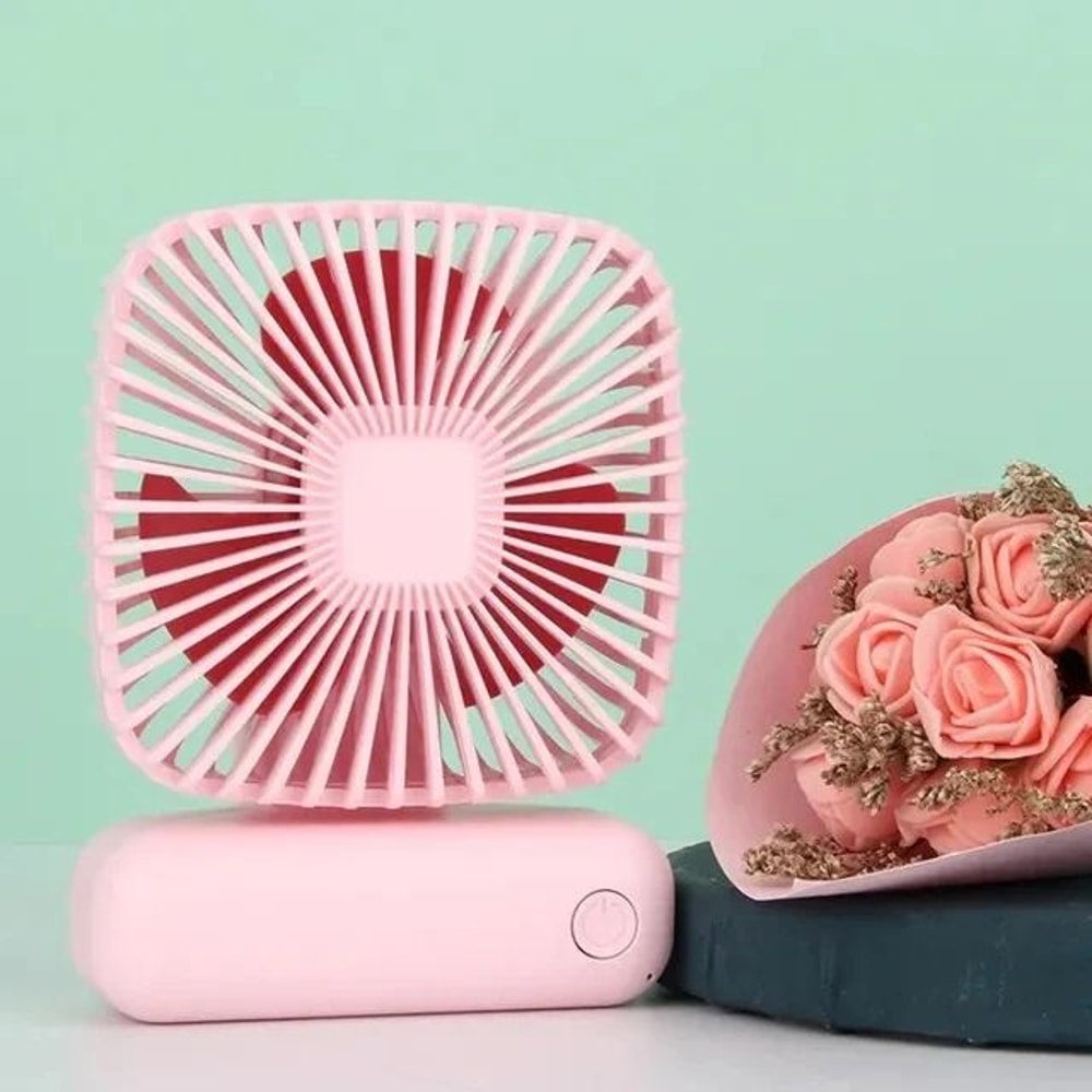 Portable USB Fan Handheld Mini Fan With 3 Speeds Quiet Rechargeable Desk Fan 6