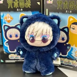 eaki cat park party gojo satoru blind box plush pendant – jujutsu kaisen collectible anime bag charm