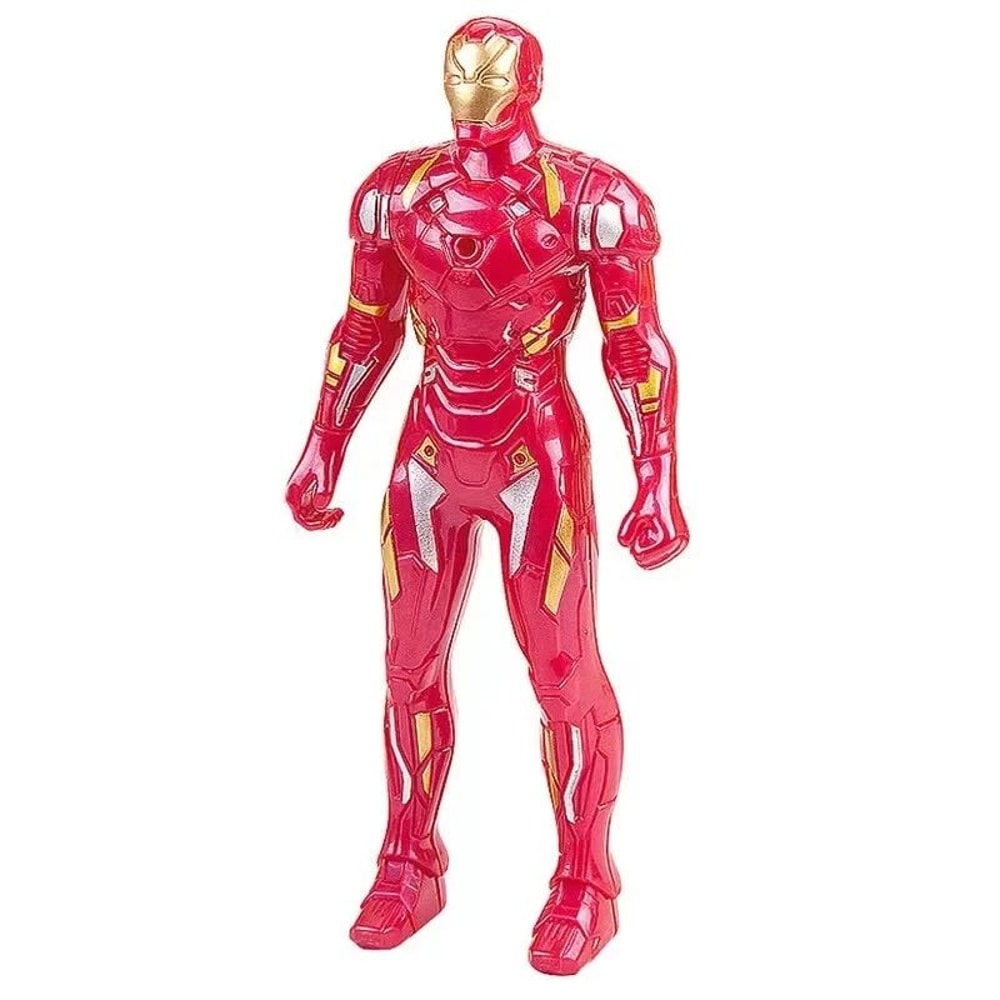 Marvel Superhero PVC Action Figure With Movable Joints Luminous Chest SpiderMan Hulk Iron Man 4