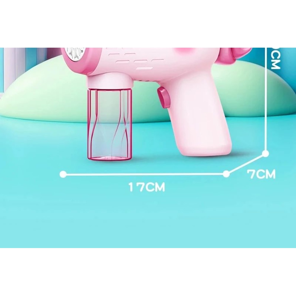 Magical Unicorn Electric Bubble Gun With Lights Automatic Bubble Blower Toy For Kids 6
