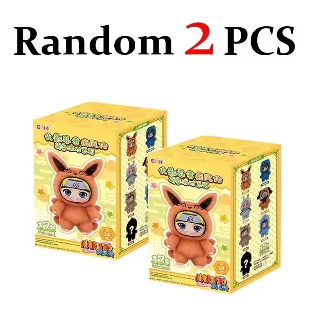 Naruto Shippuden Beast Party Plush Blind Box Keychain Mini Collectible Anime Plush Charm Random Fi 10