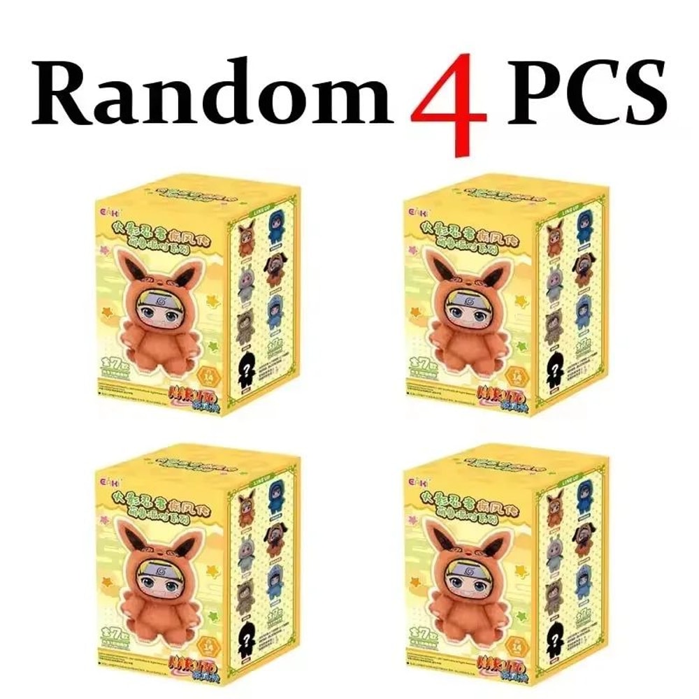 Naruto Shippuden Beast Party Plush Blind Box Keychain Mini Collectible Anime Plush Charm Random Fi 12